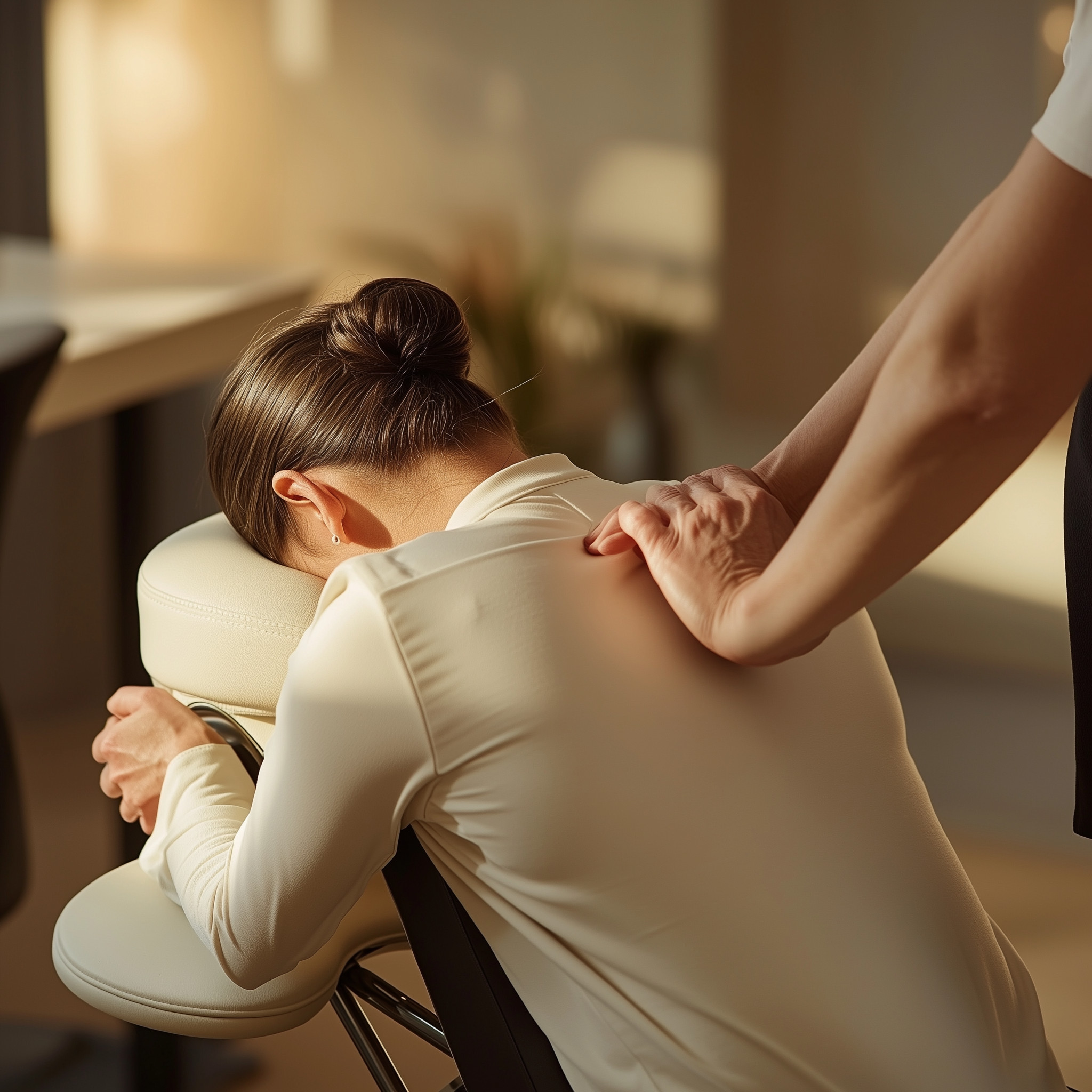 Massage Amma Assis à Provins - technique de massage sur chaise ergonomique